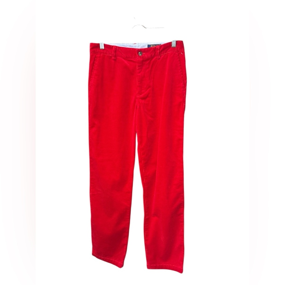 Polo Ralph Lauren Boys Red Corduroy Pants | Youth Size 16 - Picture 2 of 5